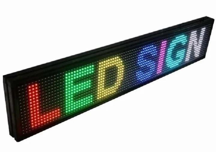 Вывеска светодиодная Бегущая Строка 167х40 RGB+WI-FI рекламное световое табло НАРУЖНОЕ разноцветный шрифт рекл - фото 1 - id-p2147590170