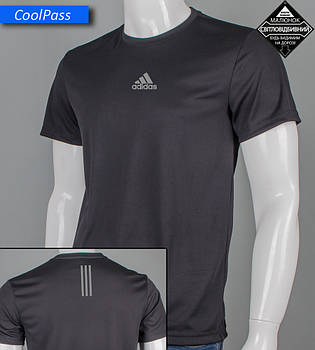 Футболка Coolpass Adidas 3 stripes 5440м (Уп.4шт M-XXL), Чорний