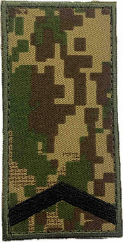 Погон Старший солдат (чорна нитка, на липучці) хижак