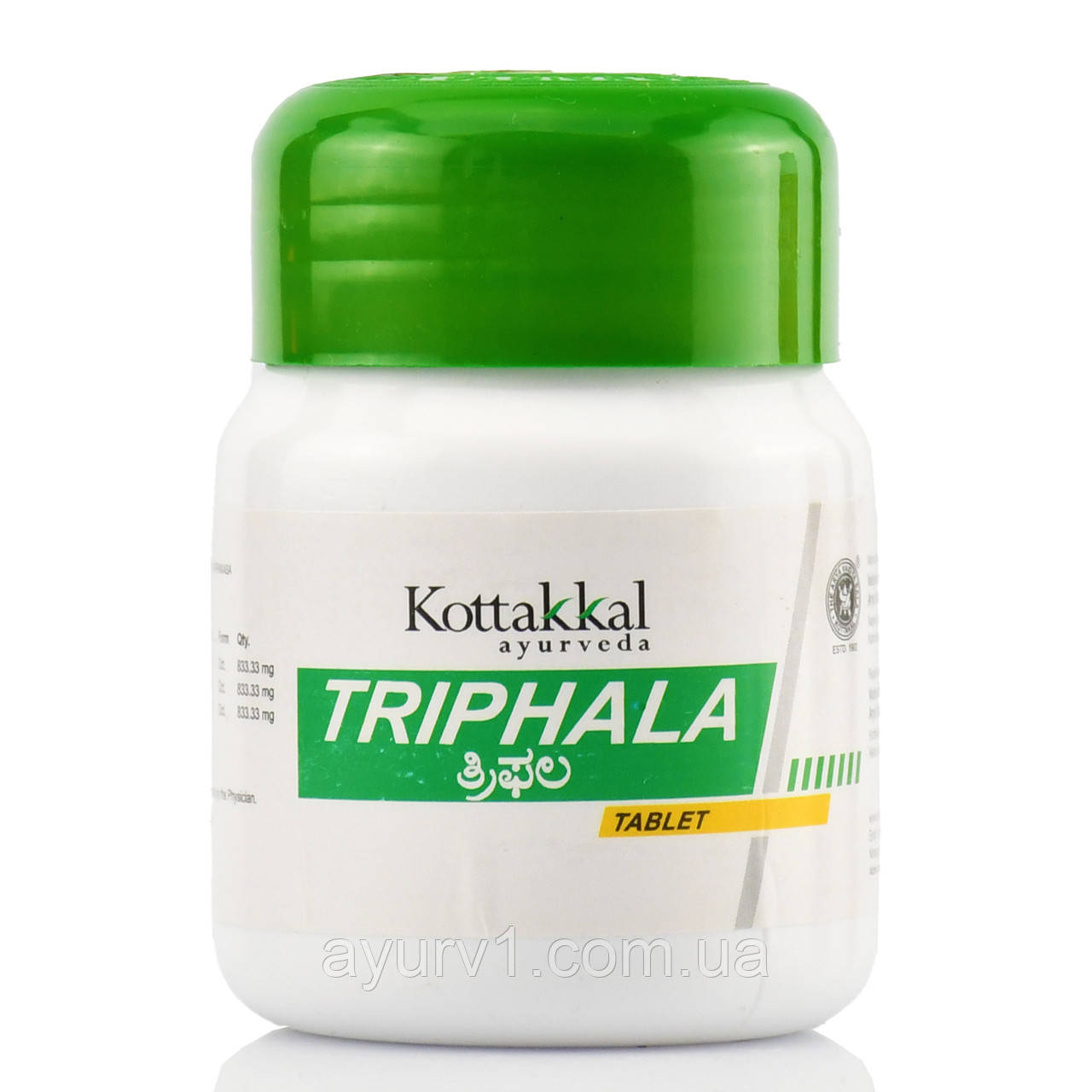 Трифала Коттаккал 2500 Triphala tab Kottakkal 60tab - очищення організму, омолодження, детоксикація, від запорів