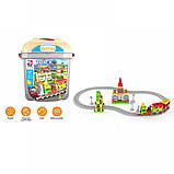 Конструктор HJ 35012 A Залізниця Серія Tracko 128 деталей фігурка героя інструкція в боксі, фото 2