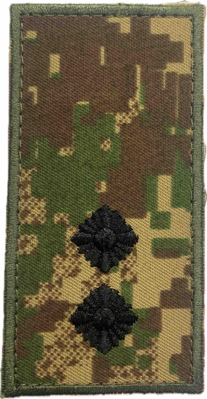 Погон Лейтенант (чорна нитка, на липучці) хижак, фото 1