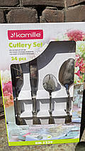 Набір столового приладдя 24 пр. з неіржавкої сталі Kamille KM-5239, фото 4