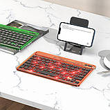 Клавіатура HOCO S55 Transparent Discovery edition wireless BT keyboard Citrus Color, фото 4