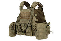 2E Tactical Плитоноска, Тип 1, с карманами для боковой защиты и подсумками, Молле, зелёная Покупай это