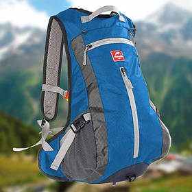 Велорюкзак з чохлом для шолома Naturehike 15 л sky blue NH15C001-B, блакитний для тривалих поїздок
