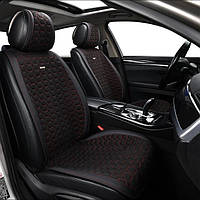 Накидки на сиденья авто Beltex Monte Carlo Черный красная строчка (black-red) Передние BX81160