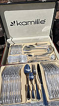 Набір столового приладдя з неіржавкої сталі в кейсі 72 пр Kamille KM-5216, фото 3