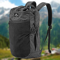 Рюкзак туристический Naturehike NH20BB206, 20 л, графит в клеточку сверхлегкий для путешествий, треккинга