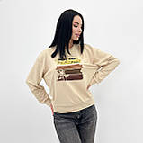 📌 Світшот жіночий з принтом і малюнком, з двонитки, демісезонний | Модний Батник весна/осінь | Норма та батал, фото 5