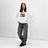 📌 Світшот жіночий з принтом і малюнком, з двонитки, демісезонний | Модний Батник весна/осінь | Норма та батал, фото 7