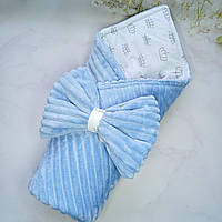 Конверти для новонароджених Дитячий конверт на виписку демісезон Теплий плед у коляску з подушкою Блакитний