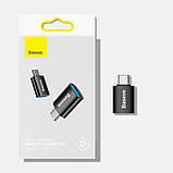 Адаптер Baseus Ingenuity Series Mini OTG Adaptor Type-C to USB-A 3.1 Black, фото 7