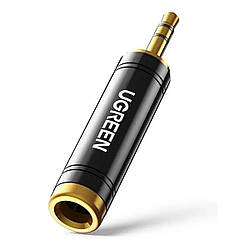 Перехідник 6.35мм-3.5мм UGREEN HIFI Audio mini-jack 3.5mm Male to jack 6.35mm Female. Black