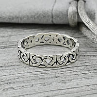 Серебряное мужское кольцо с чернением БС1684 размер 18.5