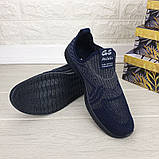 Чоловічі мокасини сітка SID-JEY синьо-сірі, фото 4