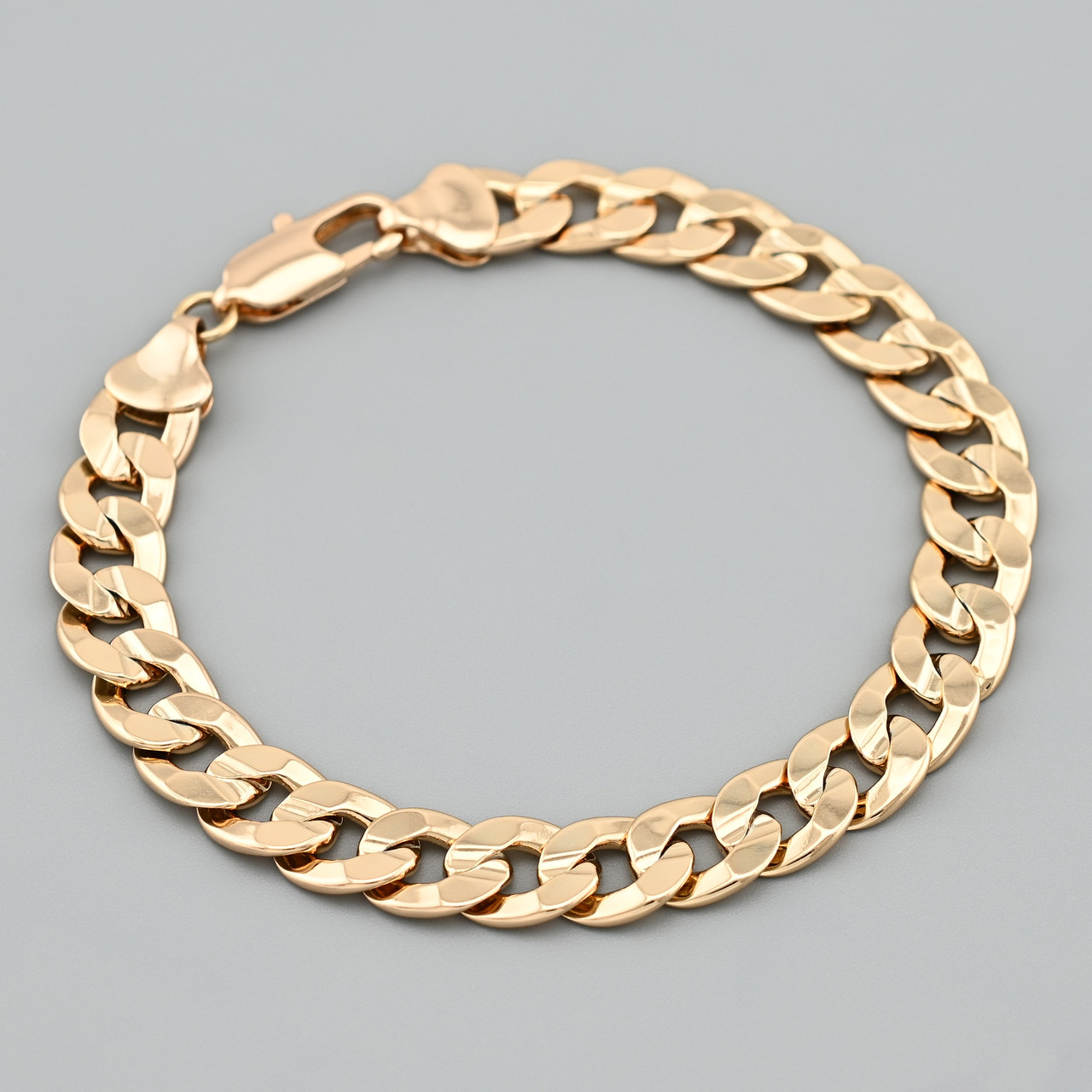 Браслет Панцирний 43949 ширина 8 мм позолота 18К довжина 24, фото 1