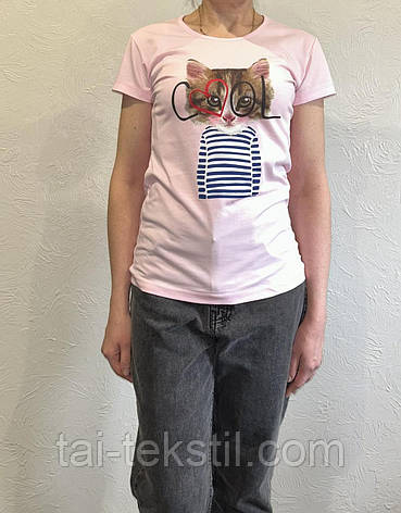 Футболка жіноча якість 100% коттон виробництво Туреччина S-M-L-XL, фото 2