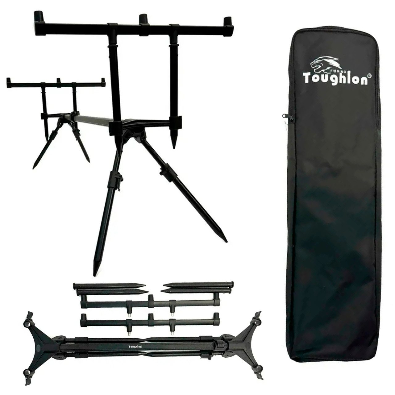 Род Под Touglon Fishing SNF на 3 вудилища Carp Rod Pod алюмінієвий, фото 1