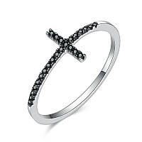 Серебряное кольцо "Крест"