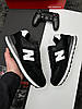 Чоловічі кросівки New Balance 574 Black White Gray Reflectiv (Чорні) Взуття Нью Беланс 574 натуральна замша демісезон, фото 3