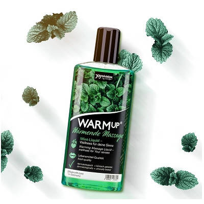 Їстівна масажна олія з ефектом, що розігріває, з ароматом м'яти JOY Division WARMup 150 мл Talla