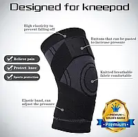 Спортивный бандаж коленного сустава, мениска, с лентами на липучках M