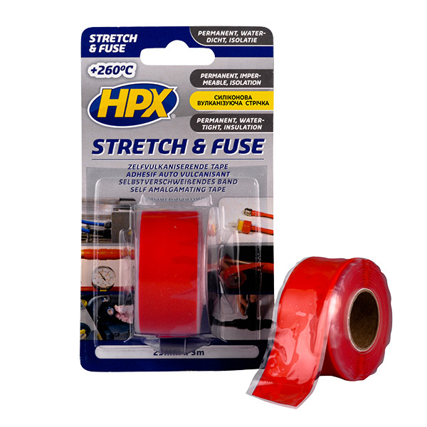 Стрічка для герметизації HPX Stretch&Fuse, 25мм х 3м, червона