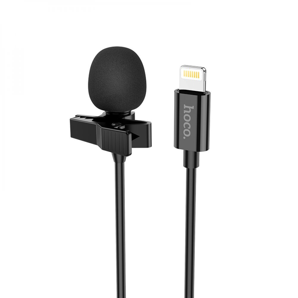 Мікрофон петличка Hoco Lavaller L14 Lightning Black