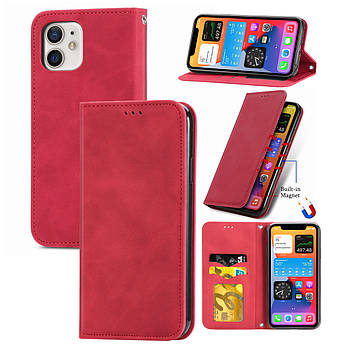 Чохол-книжка Skin Feel Leather Wallet для Apple iPhone 11 Red