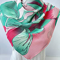 Нежный летний женский платок с цветочным принтом. Турецкий платок из мягкой вискозы