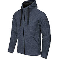 Тактичне худі Helikon-tex Covert Tactical Hoodie-Blue Melange, зипер з капюшоном синій меланж для спецслужб