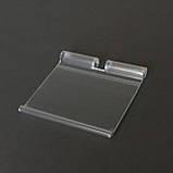 Цінникоутримувачі пластикові відкидні прозорі плоскі 60х50 мм з гачком, фото 2