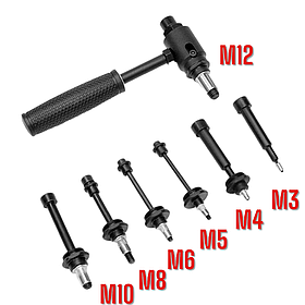 Різьбовий заклепочник гвинтового типу UPTOOL серії S УКРАЇНСЬКЕ ВИРОБНИЦТВО М3 М4 М5 М6 М8 М10 М12