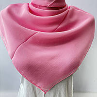 Однотонна класична літня жіноча хустка. Турецький платок із м'якої віскози Рожевий