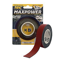 Двухсторонняя лента HPX MAXPOWER OUTDOOR, 19мм х 2м, черная