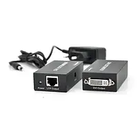 Подовжувач сигналу Voltronic DVI 60m RJ-45 Black