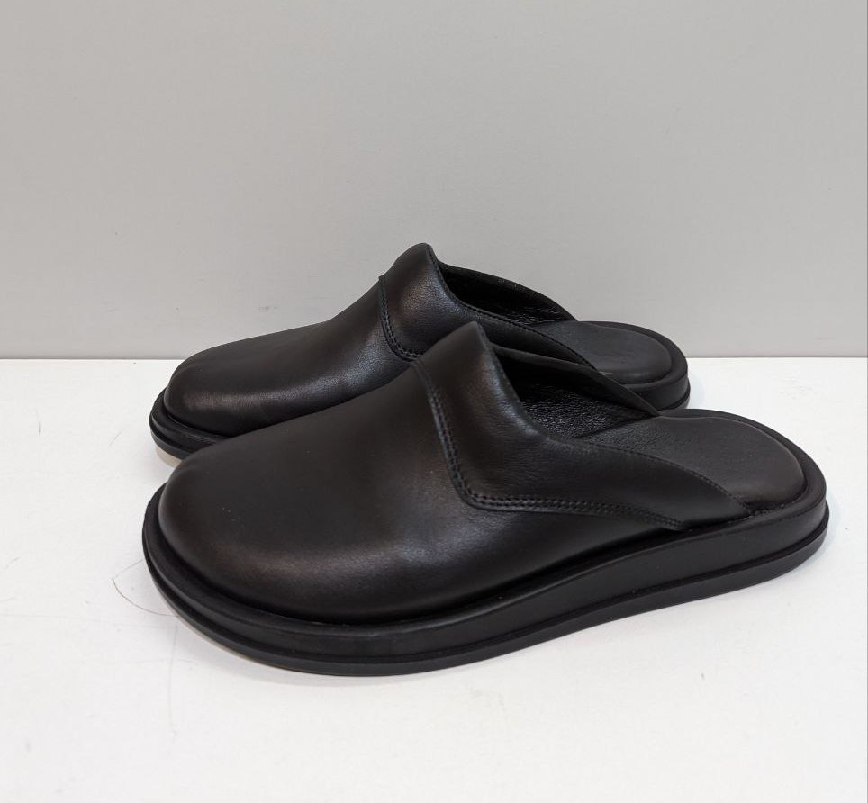 STTOPA Размеры 40,42. Шльопанці великих розмірів шкіряні. 426-4045 Чорні, фото 1