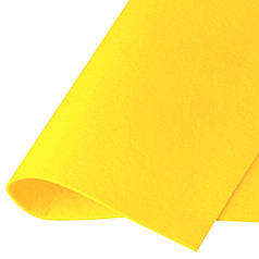 Фетр твердий 1,2 мм, 20х30 см №07 жовтий (Корея)