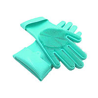 Рукавички зі щіткою для прибирання та миття посуду Kitchen Gloves 5511 PZ, код: 8179033