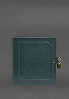 Альбом для фото в кожаной обложке с замочком зеленый BlankNote PZ, код: 8321934