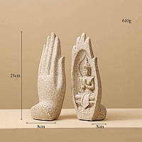 Статуетки Будда у формі рук 2 шт пісочні (монаха татхагата Індії)