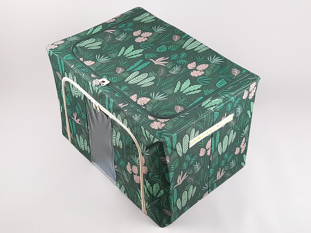 Коробка-органайзер каркасна зеленого кольору Ш 62*Д*42 В*40 см. Для зберігання, фото 1