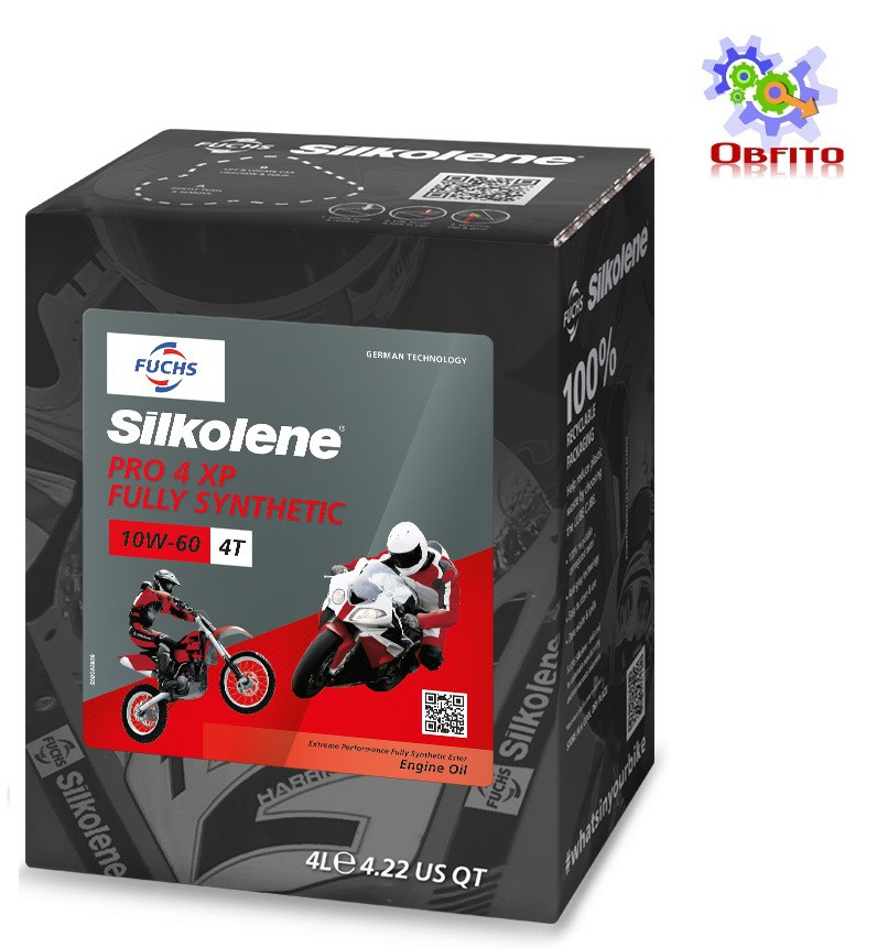 Моторна синтетична ефірна олива "Silkolene PRO 4 10W-60 XP', 4л LC