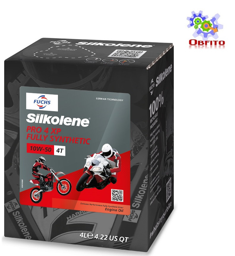 Моторна синтетична ефірна олива "Silkolene PRO 4 10W-50', 4л Lube Cube