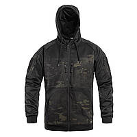 Кофта тактична Helikon-Tex Rogue Hoodie(FullZip)-Black/MultiCam,армійське міське худі чорний мультикам