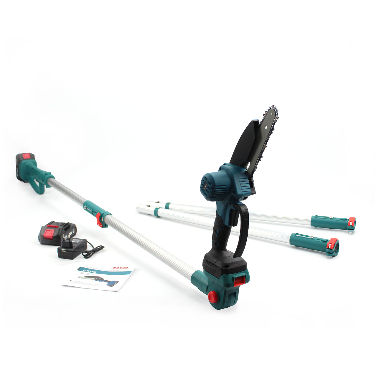 Висоторіз акумуляторний Makita DUC 155Z (24V, 5AH, шина 15 см) міні-пила зі штангою 3 метри Макіта