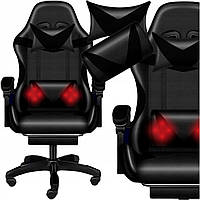 Кресло игровое геймерское PLAYER с подставкой для ног Black (100003) HBB