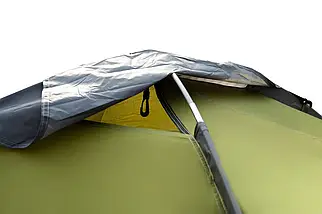 Намет Tramp Lite Fly 3 Olive | Універсальна одношарова тримісна туристична палатка з містким тамбуром і одним входом, фото 6