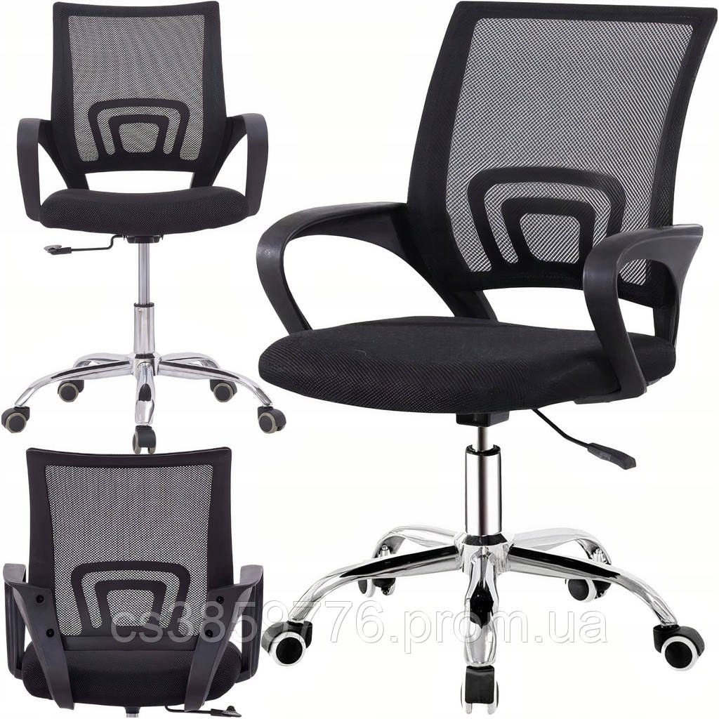 Современное офисное кресло Middle Black (100006) Компьютерное кресло для кабинета HBB - фото 2 - id-p2174560526